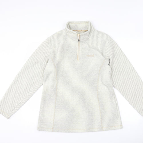 Regatta Womens Ivory Striped Fleece Jacket  Size 14