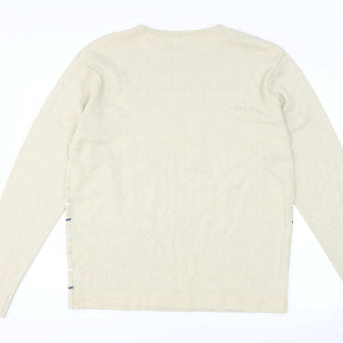 Refind Mens Beige Striped  Pullover Jumper Size XL
