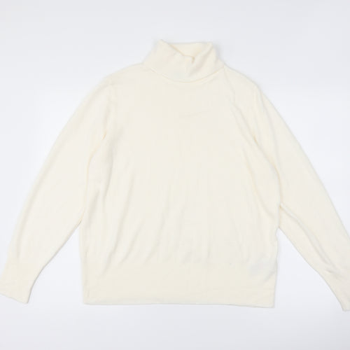 Marks and Spencer Womens White   Pullover Jumper Size 18