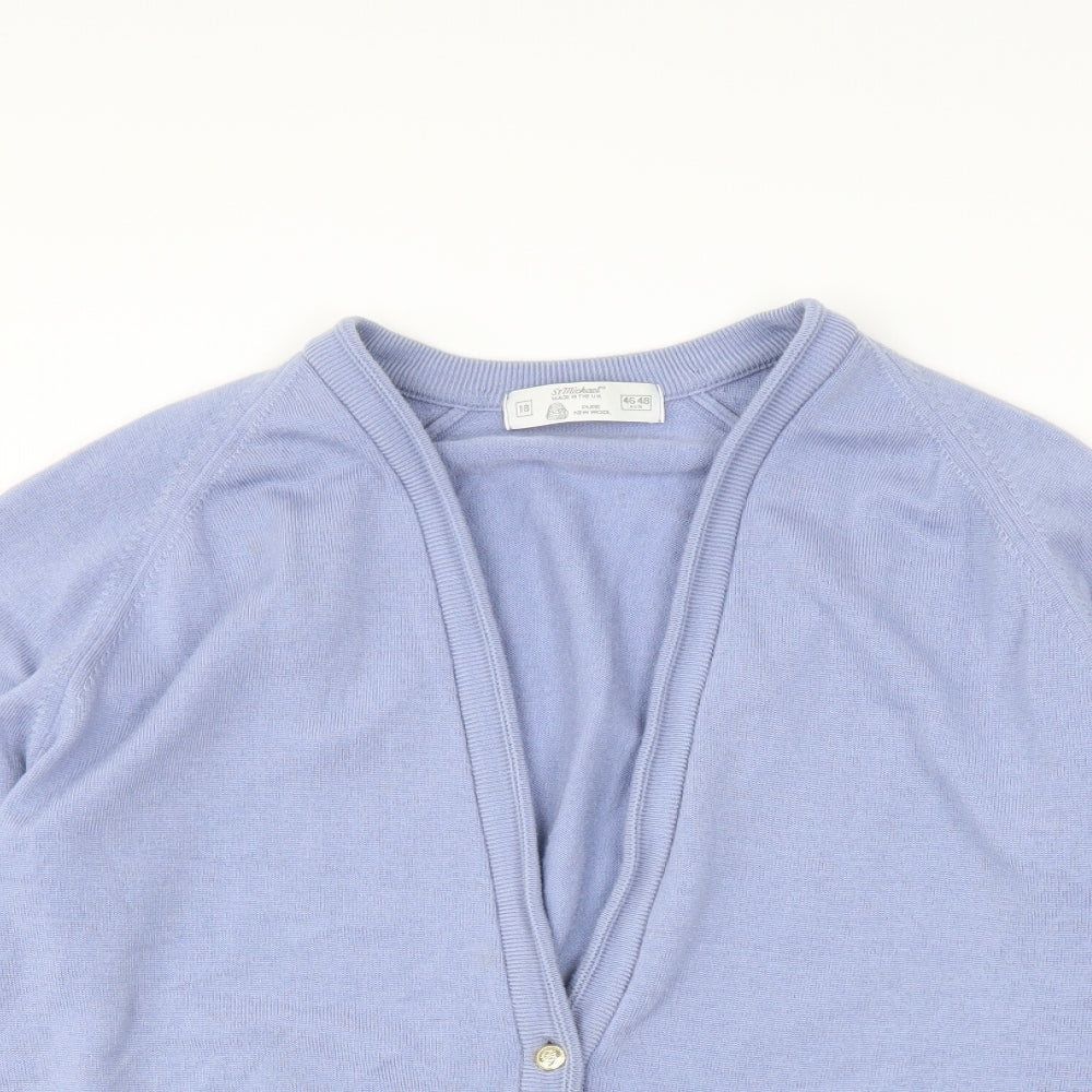 St michael Womens Blue   Cardigan Jumper Size 18