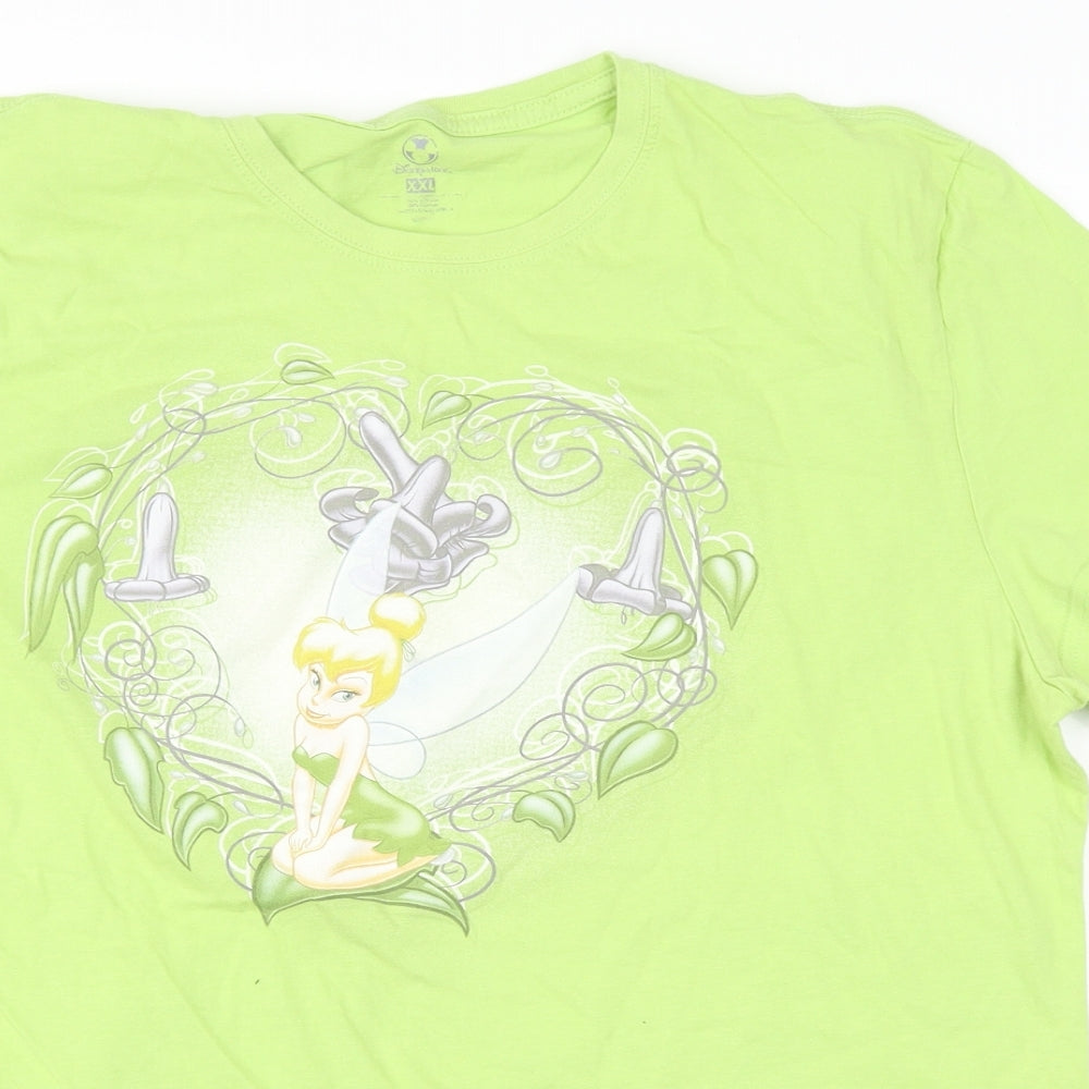 disney store Womens Green   Basic T-Shirt Size 2XL  - Disney Tinkerbell