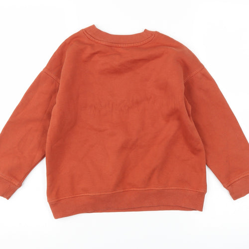 George Boys Brown   Pullover Sweatshirt Size 6-7 Years  - slogan
