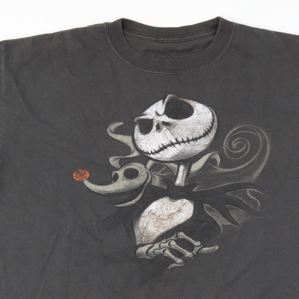 disney store Mens Grey    T-Shirt Size L  - Nightmare before christmas
