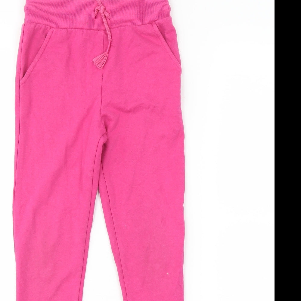F&F Girls Pink   Jogger Trousers Size 5-6 Years