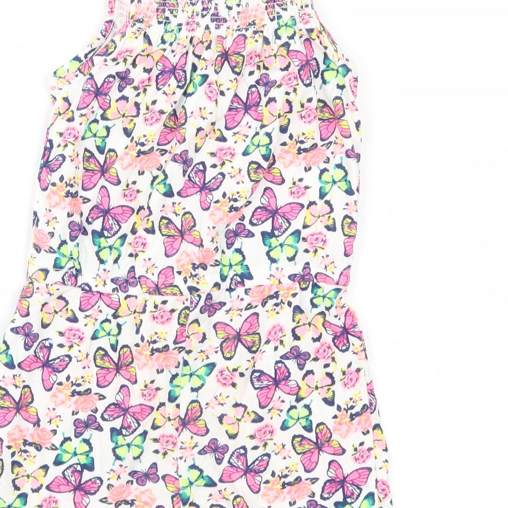 Young Dimension Girls White   Playsuit One-Piece Size 6-7 Years  - butteflies