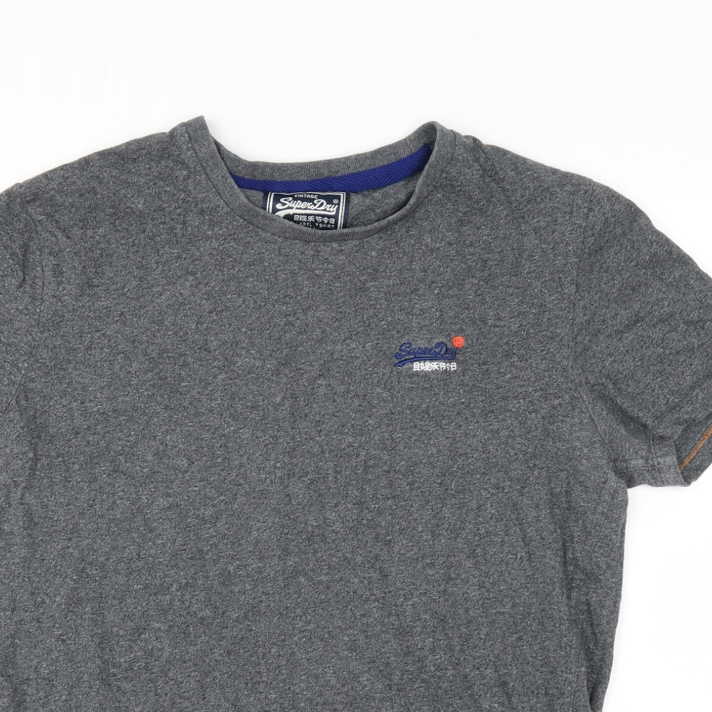 Superdry Mens Grey    T-Shirt Size L