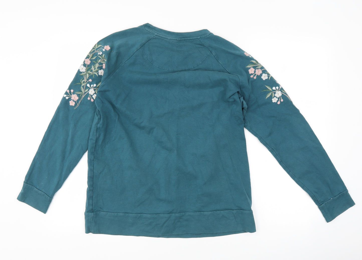 NEXT Womens Blue Floral  Pullover Sweatshirt Size 10