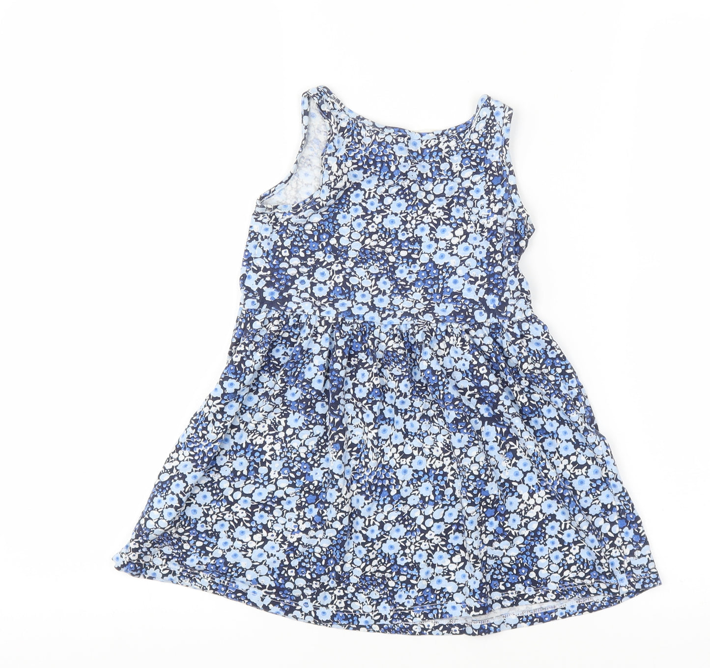 H&M Girls Blue Floral  Tank Dress  Size 3-4 Years