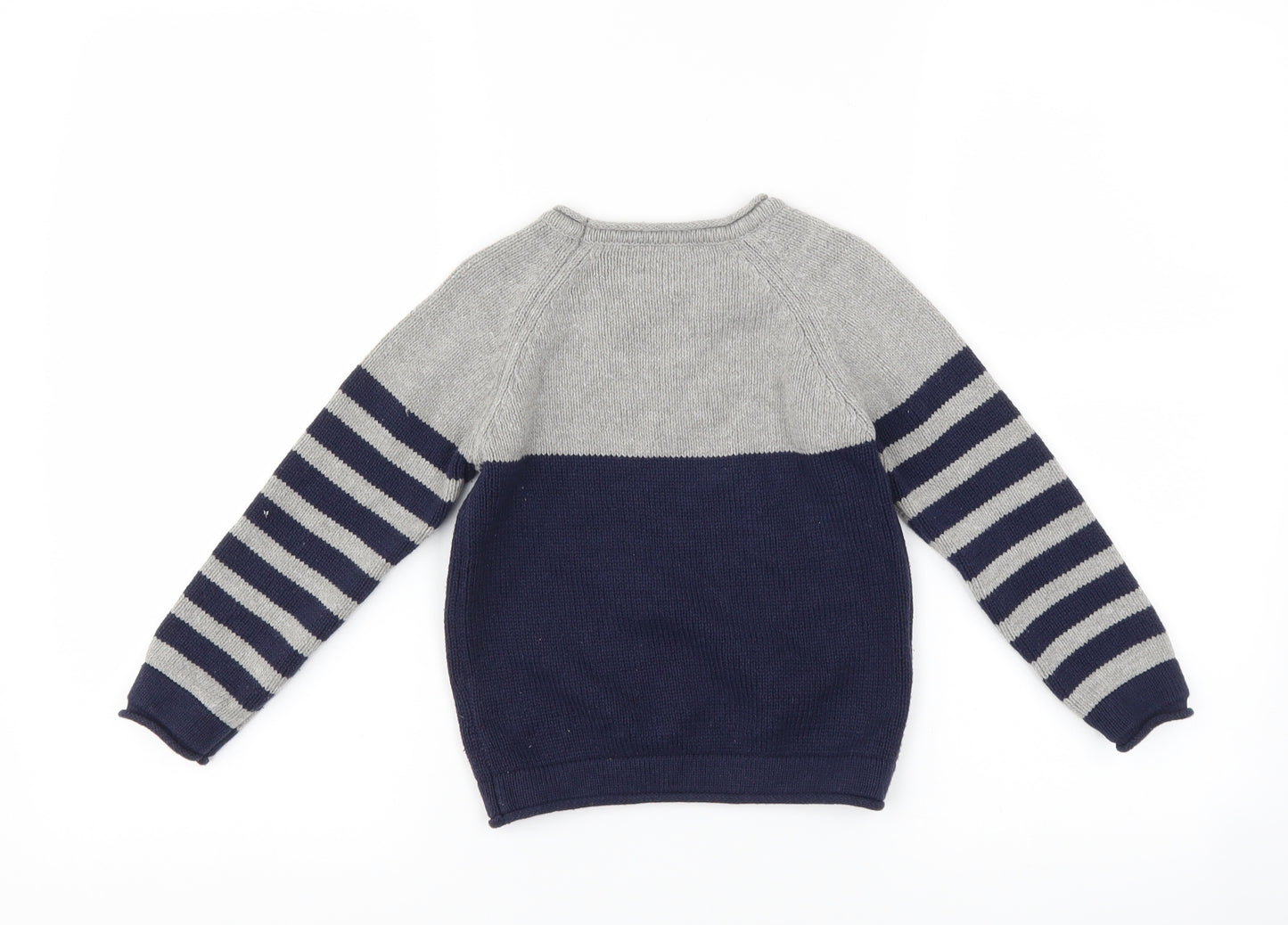 Matalan Boys Blue Striped  Pullover Jumper Size 3-4 Years