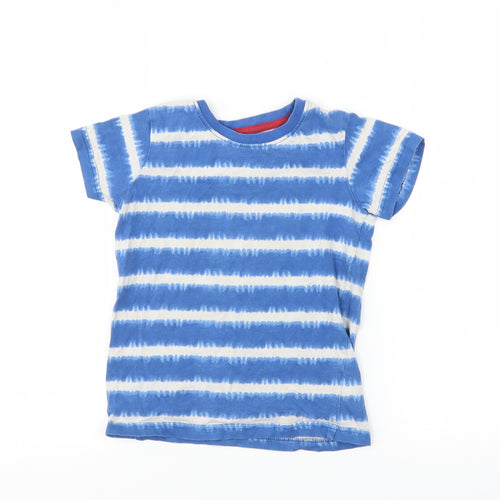 Matalan Boys Blue Striped  Basic T-Shirt Size 4-5 Years  - Tie Dye