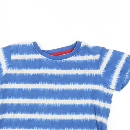 Matalan Boys Blue Striped  Basic T-Shirt Size 4-5 Years  - Tie Dye