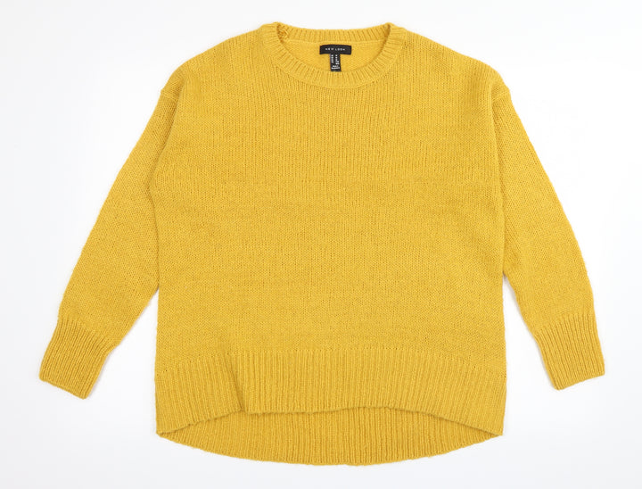 New Look Womens Yellow Pullover Jumper Size M