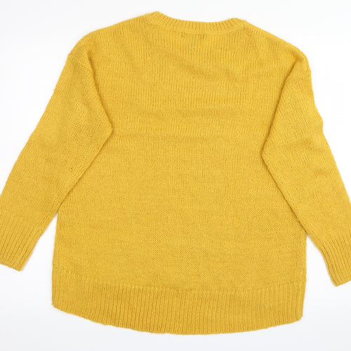 New Look Womens Yellow   Pullover Jumper Size M