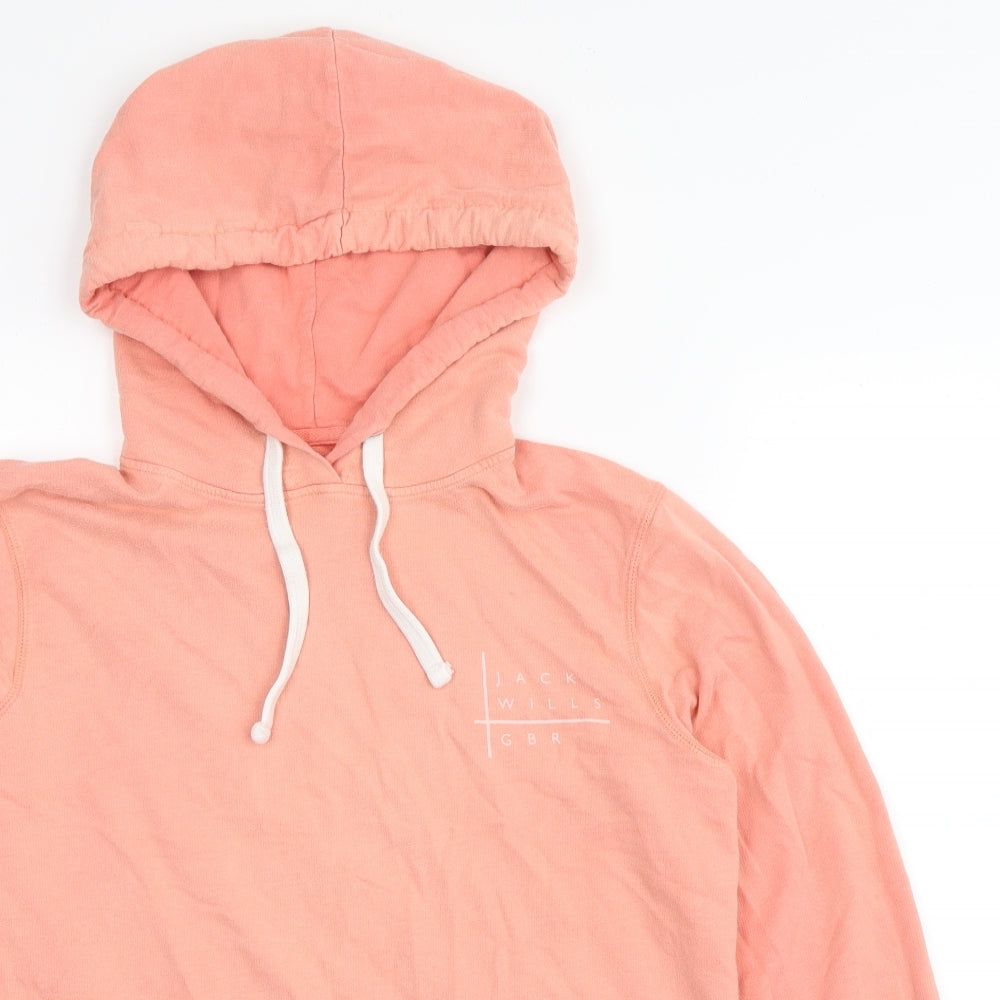 Jack Wills Womens Pink   Pullover Hoodie Size 12