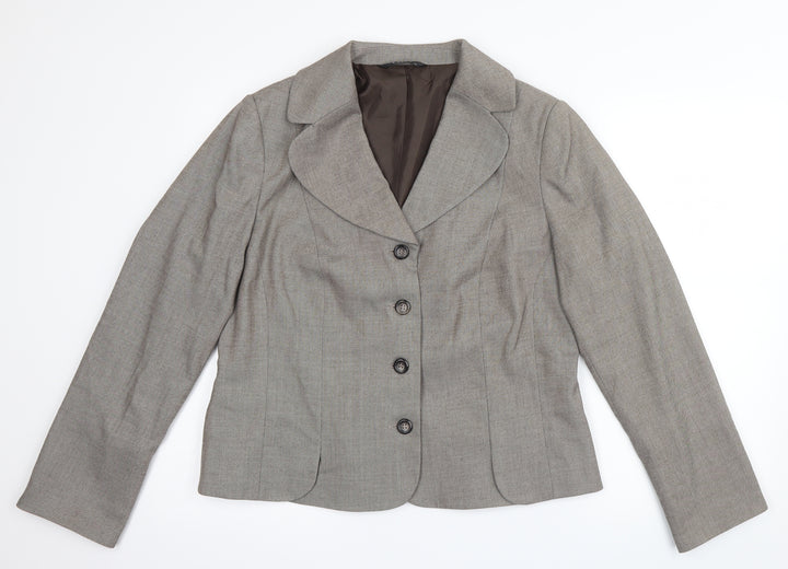 Bonmarché Womens Brown Jacket Suit Jacket Size 16