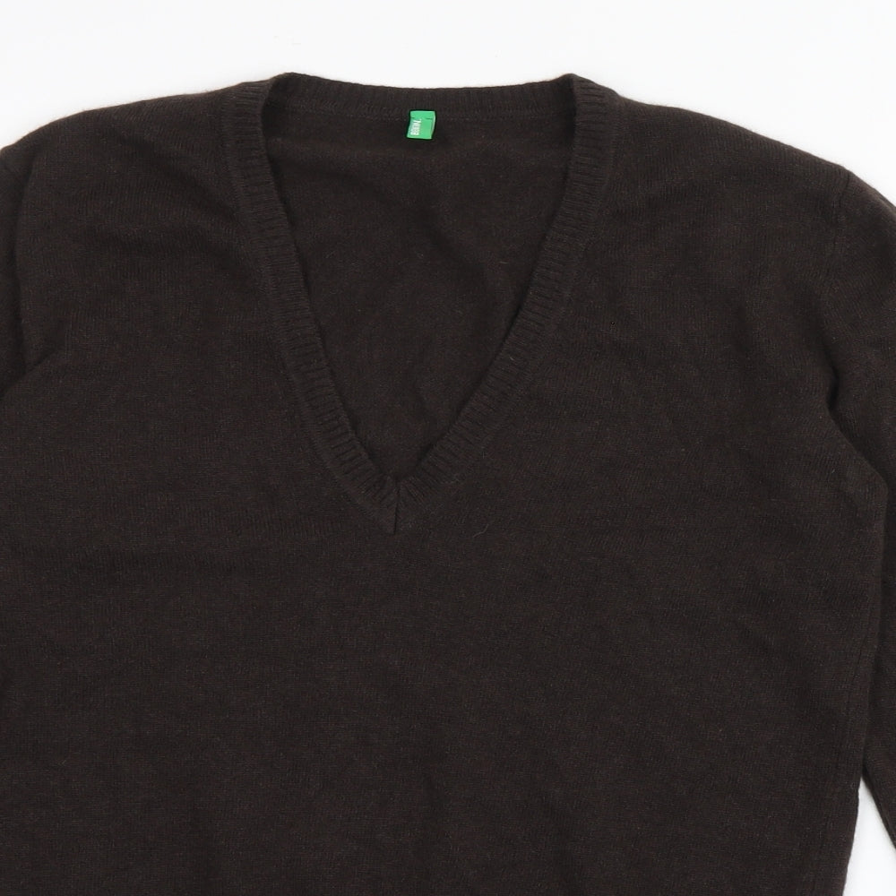 Benetton Womens Brown   Pullover Jumper Size M