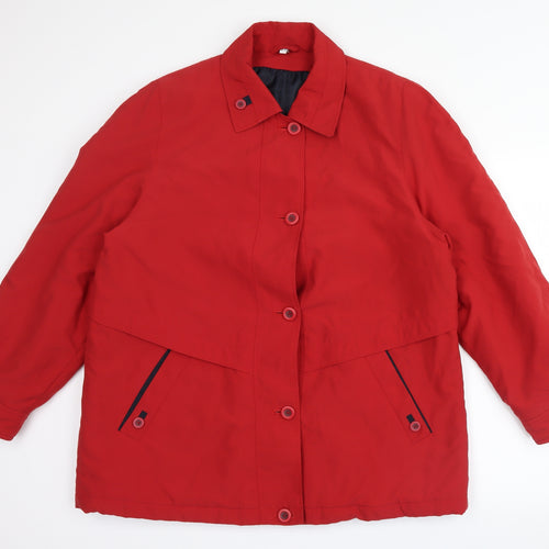 Preworn Womens Red   Overcoat Coat Size 12