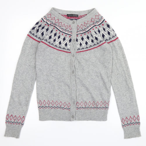 Atmoshpere Womens Grey Argyle/Diamond  Cardigan Jumper Size 8