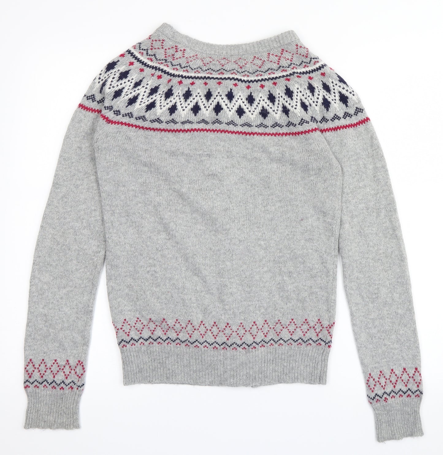 Atmoshpere Womens Grey Argyle/Diamond  Cardigan Jumper Size 8