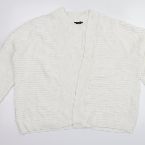 M&Co Womens White   Cardigan Jumper Size S
