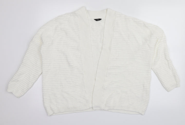 M&Co Womens White   Cardigan Jumper Size S