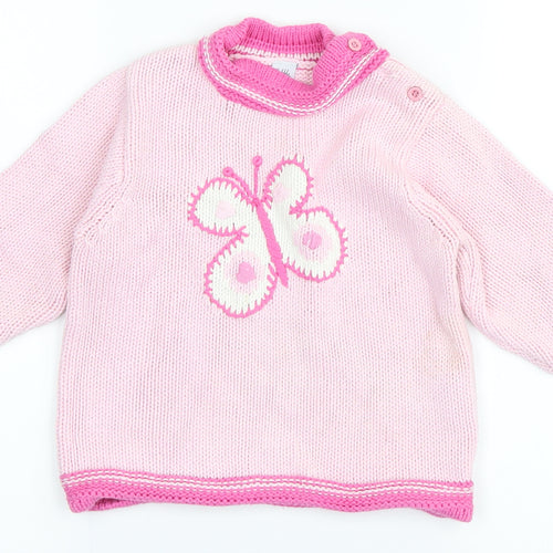 Babble Boom Girls Pink   Pullover Jumper Size 3-4 Years