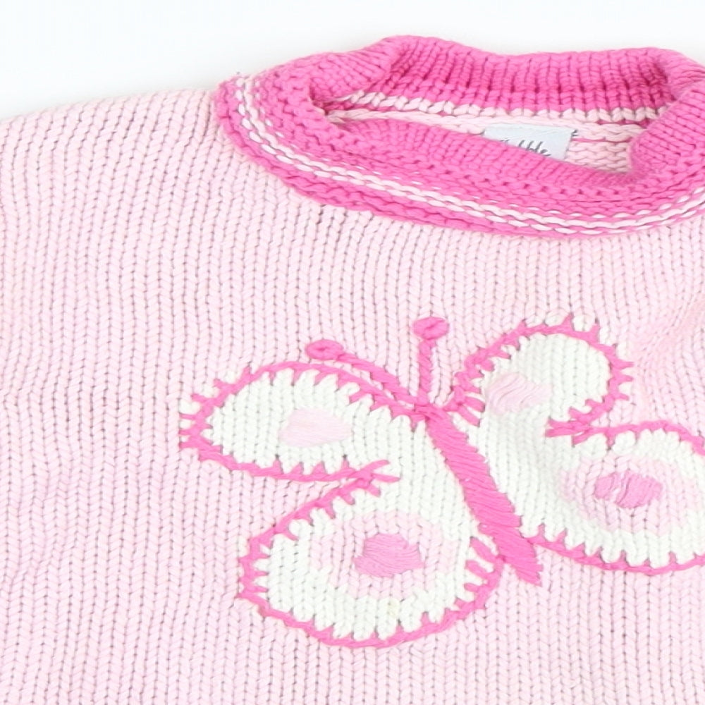 Babble Boom Girls Pink   Pullover Jumper Size 3-4 Years