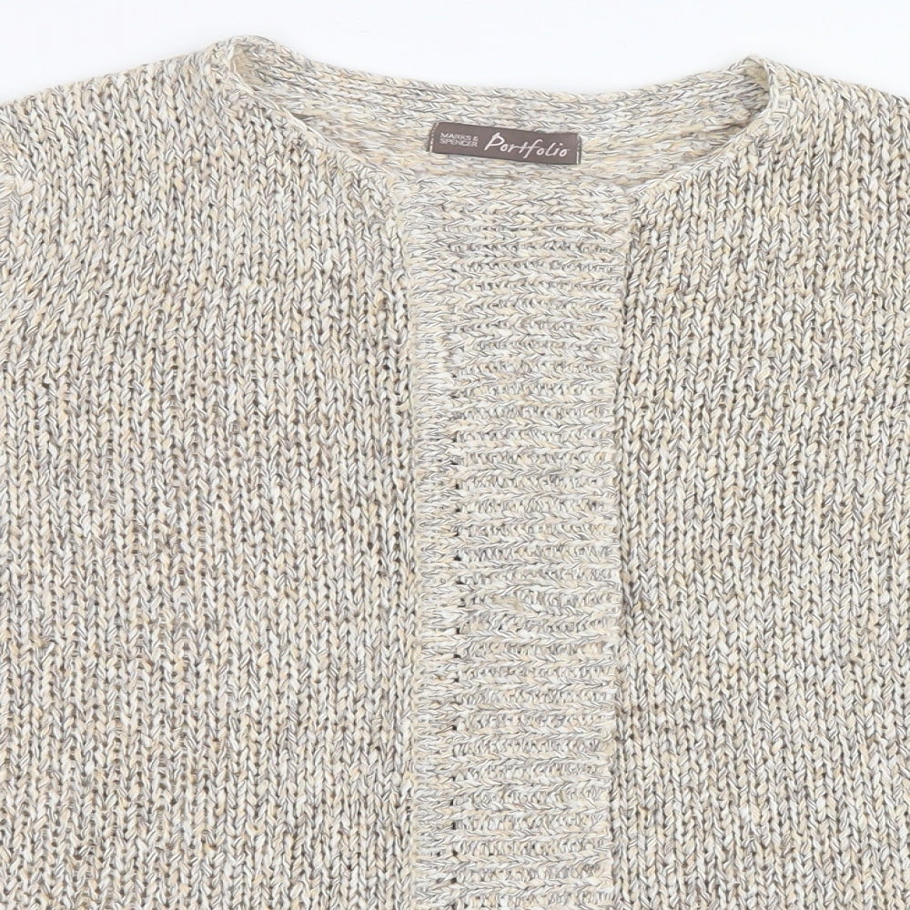 Marks and Spencer Womens Beige   Cardigan Jumper Size 14