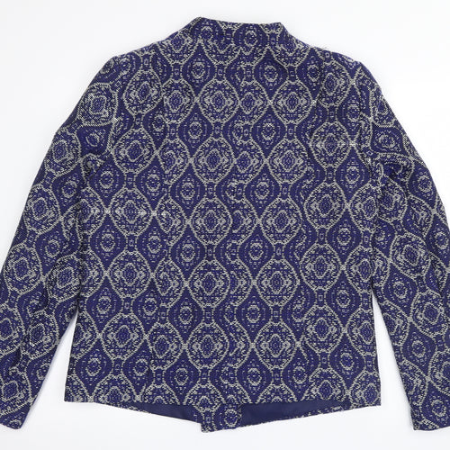 George` Womens Blue Geometric  Jacket  Size 14