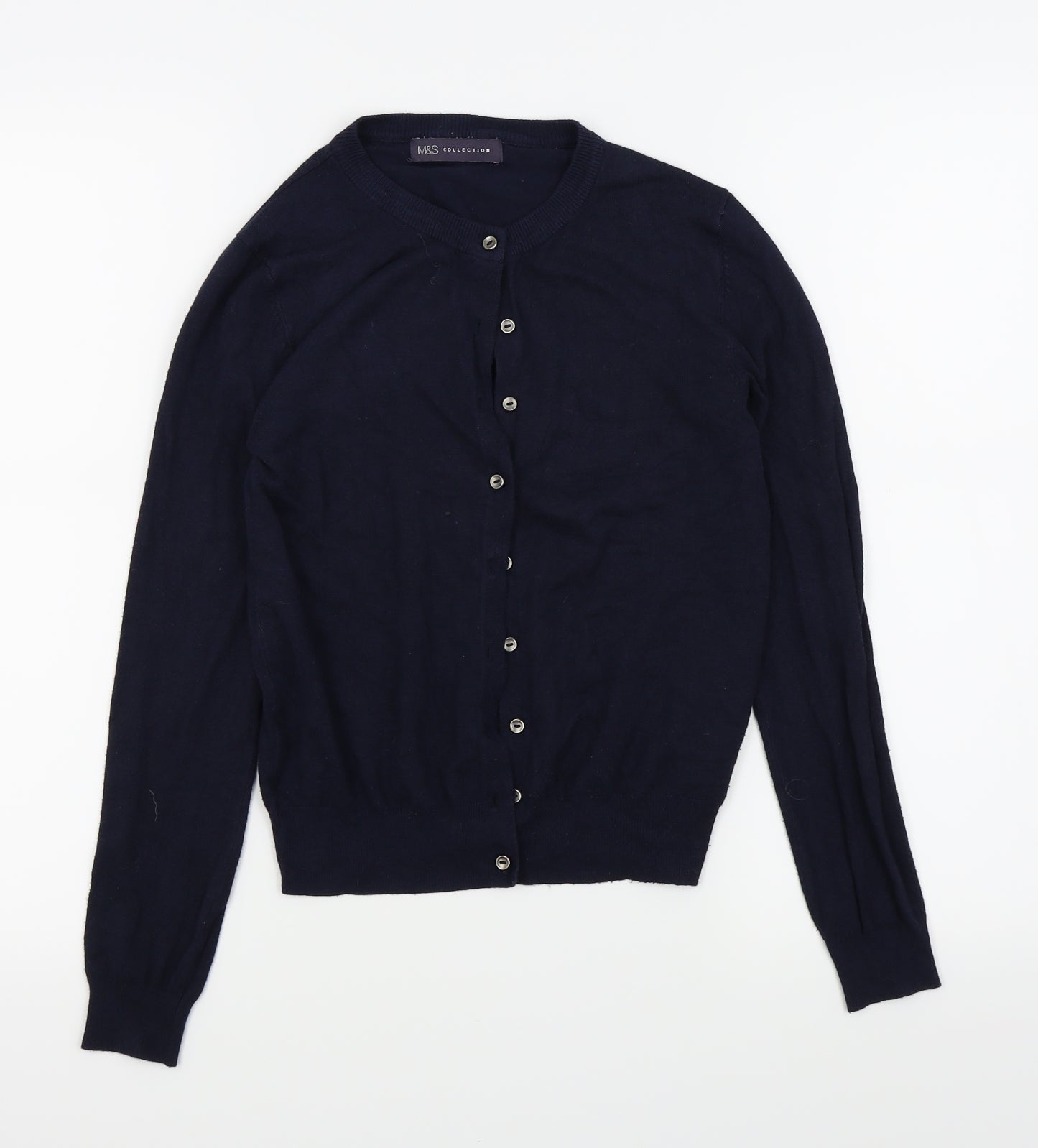 M&S Womens Blue   Cardigan Jumper Size 8