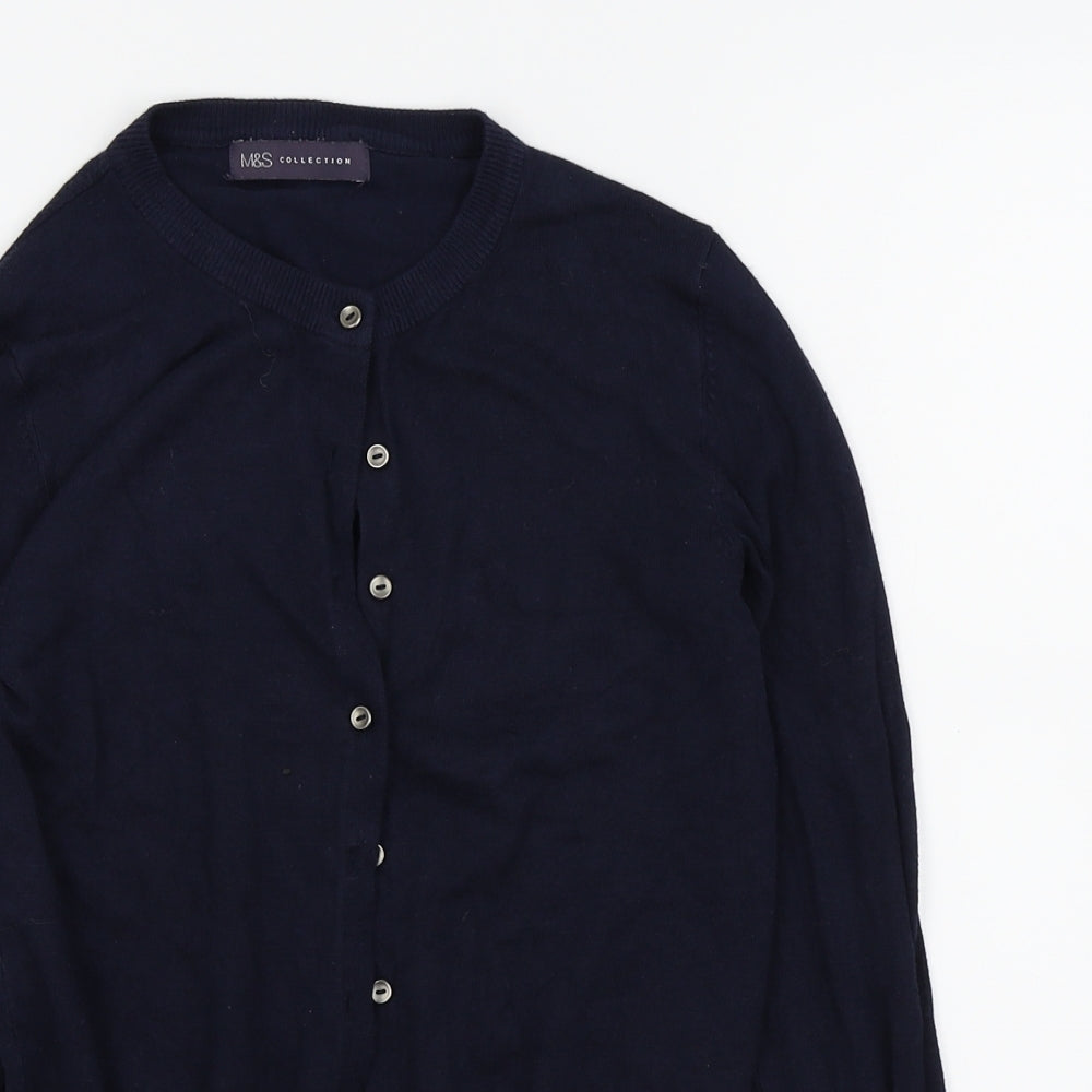 M&S Womens Blue   Cardigan Jumper Size 8