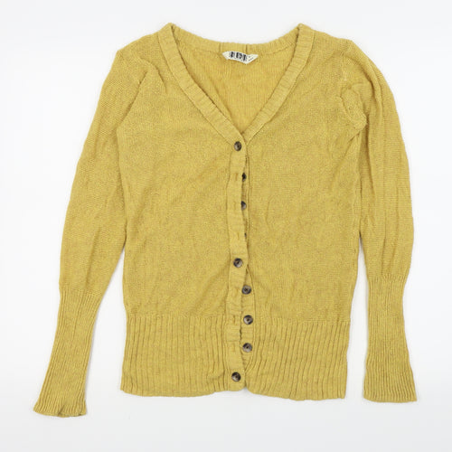 idi Womens Yellow   Cardigan Jumper Size M