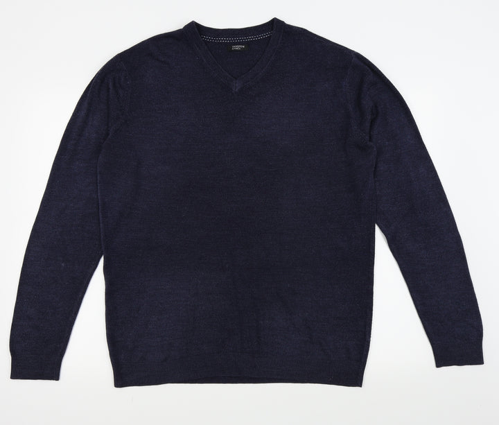 M&Co Mens Blue Pullover Jumper Size L