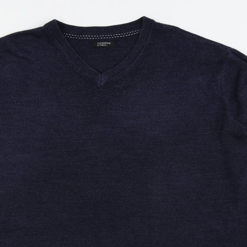 M&Co Mens Blue   Pullover Jumper Size L