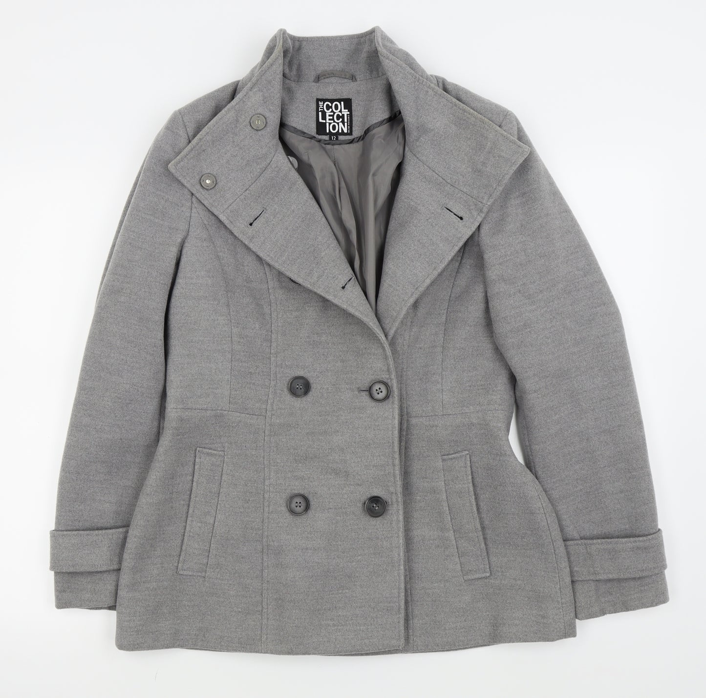 Debenhams Womens Grey   Overcoat Coat Size 12