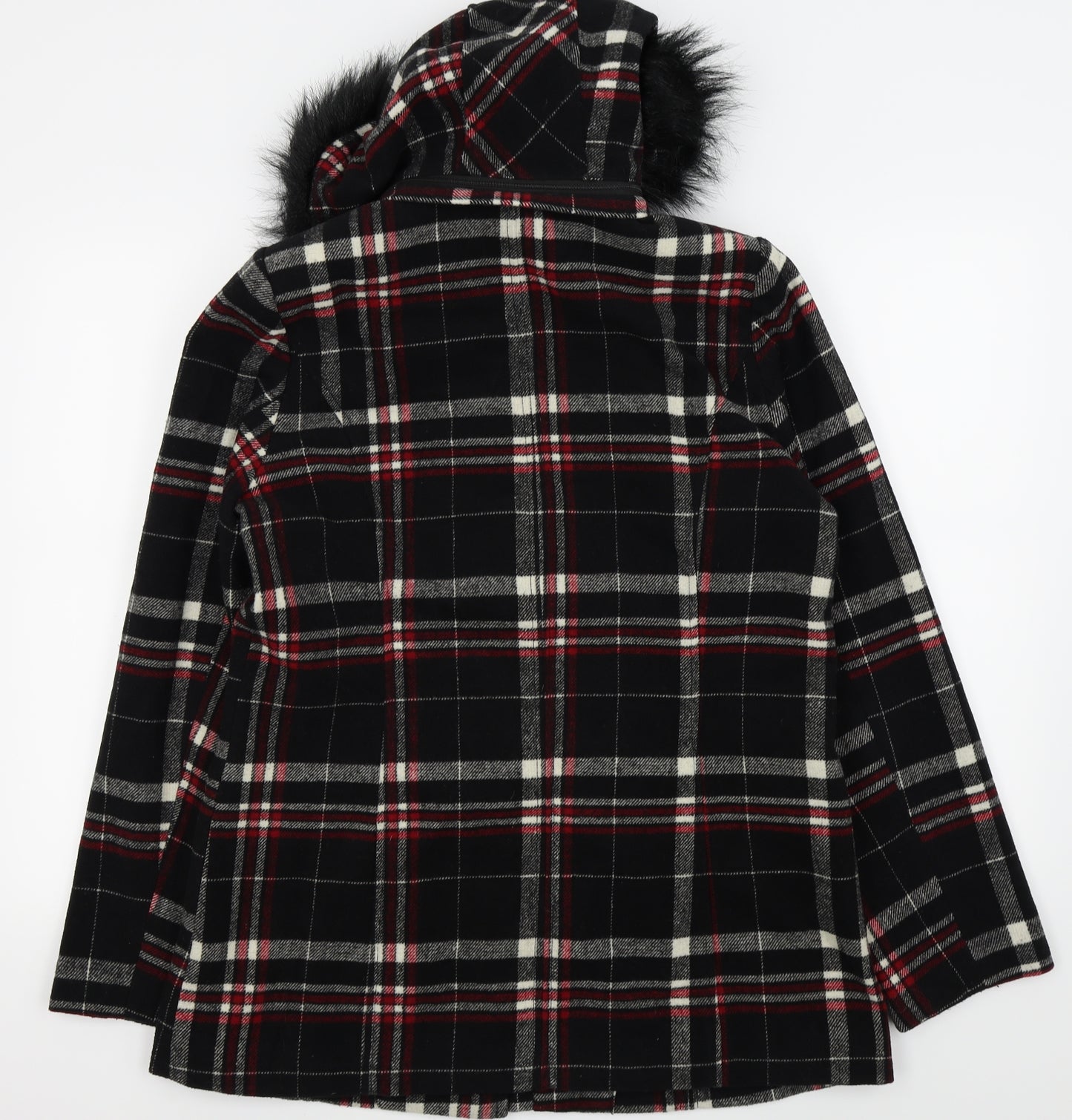 BHS Womens Black Camouflage  Parka Coat Size 14