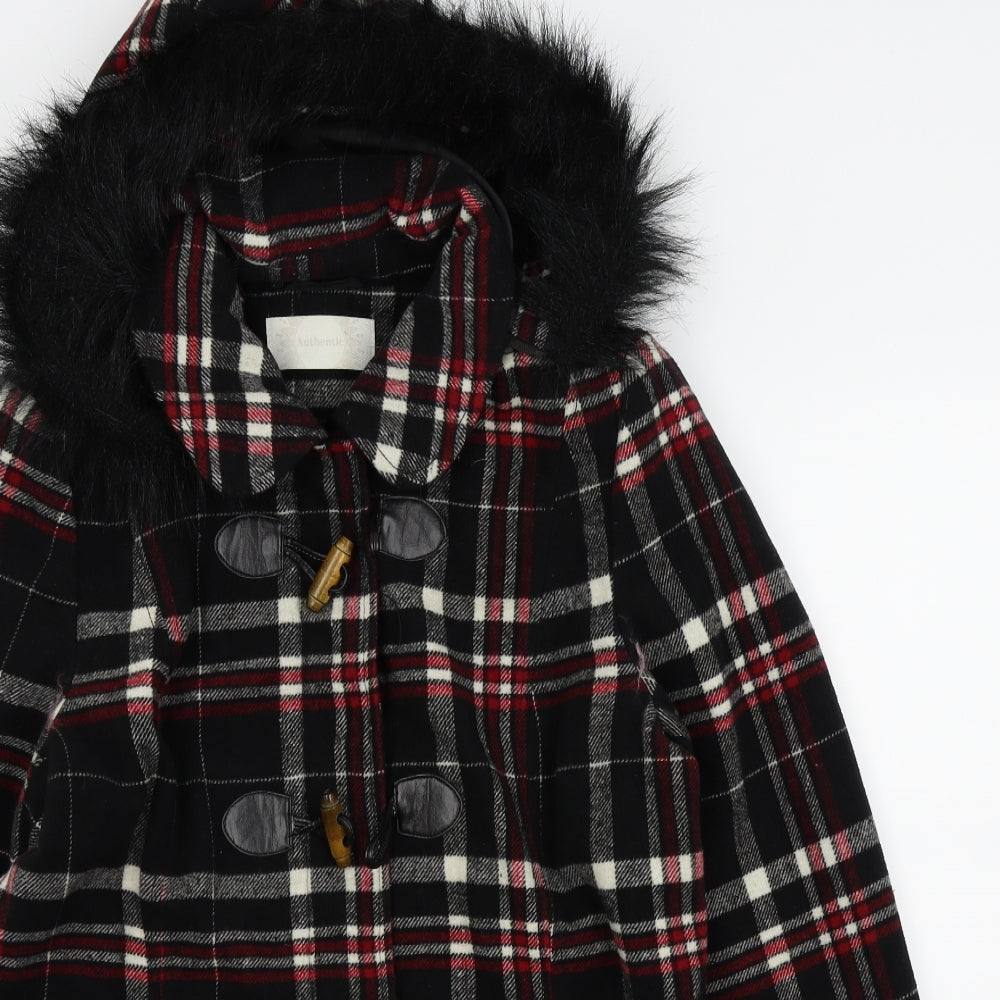 BHS Womens Black Camouflage  Parka Coat Size 14