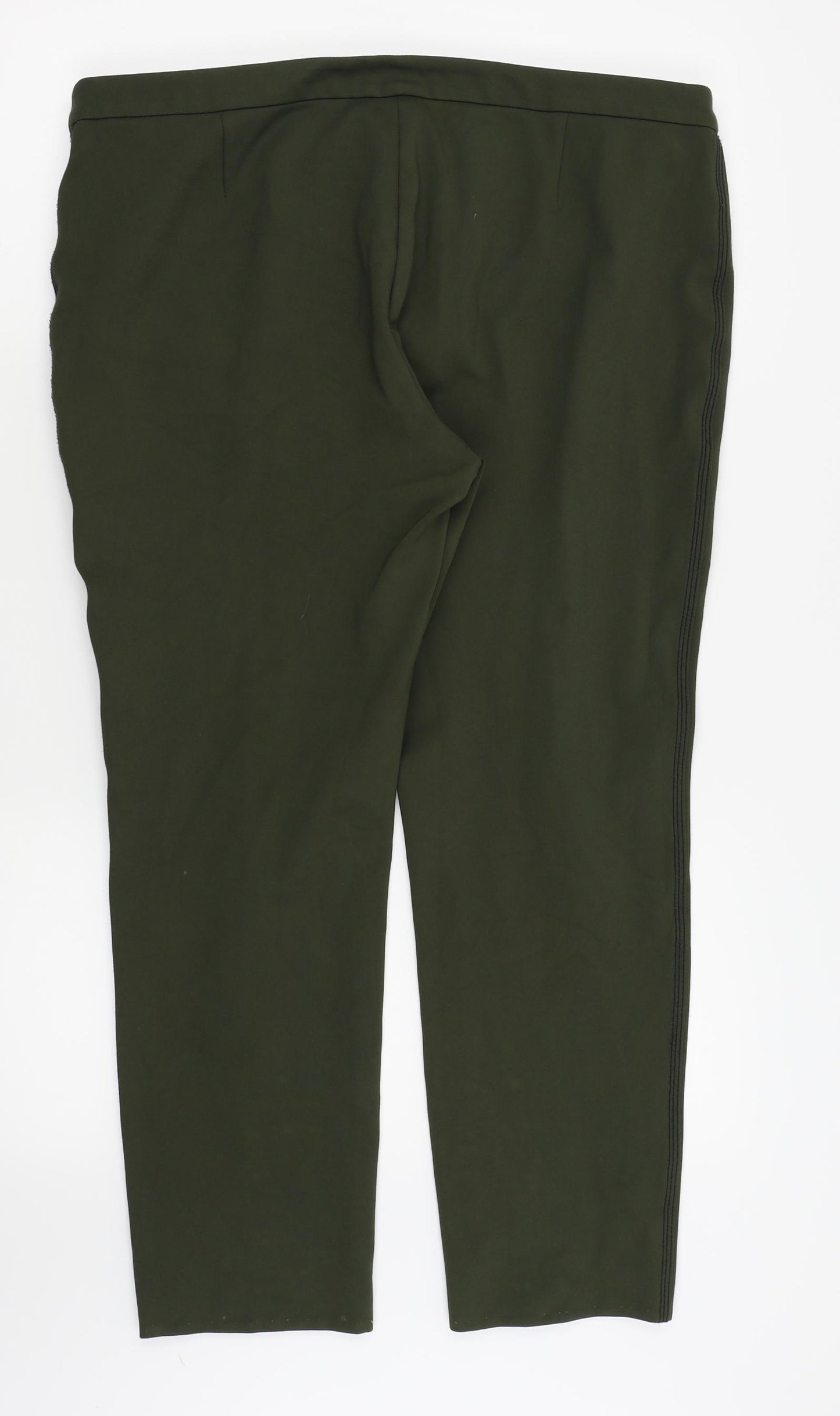 M&s Womens Green   Trousers  Size 16 L25 in