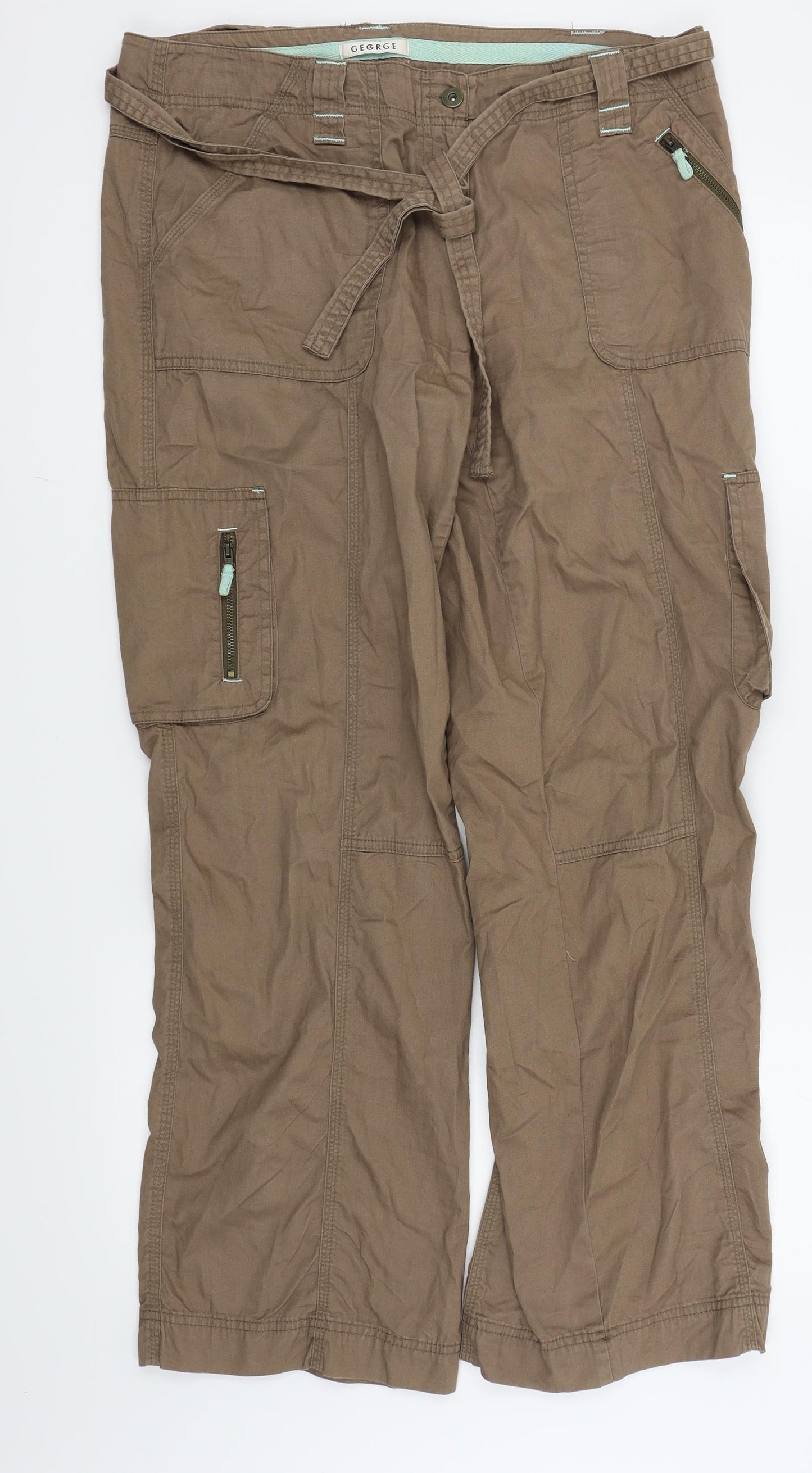Asda George Womens Brown   Trousers  Size 14 L30 in