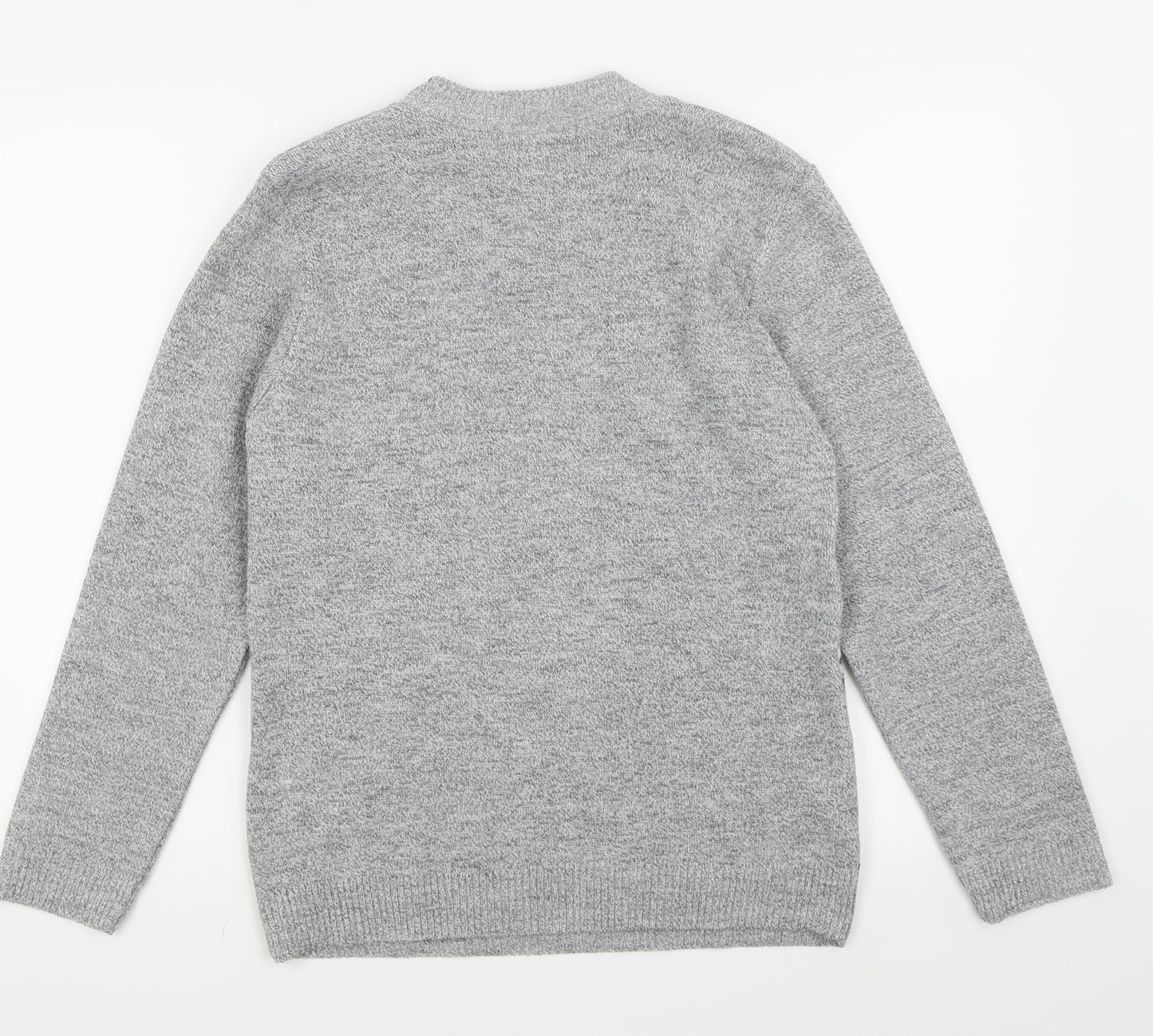 pure and natural Womens Grey Floral  Pullover Jumper Size M