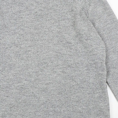 pure and natural Womens Grey Floral  Pullover Jumper Size M