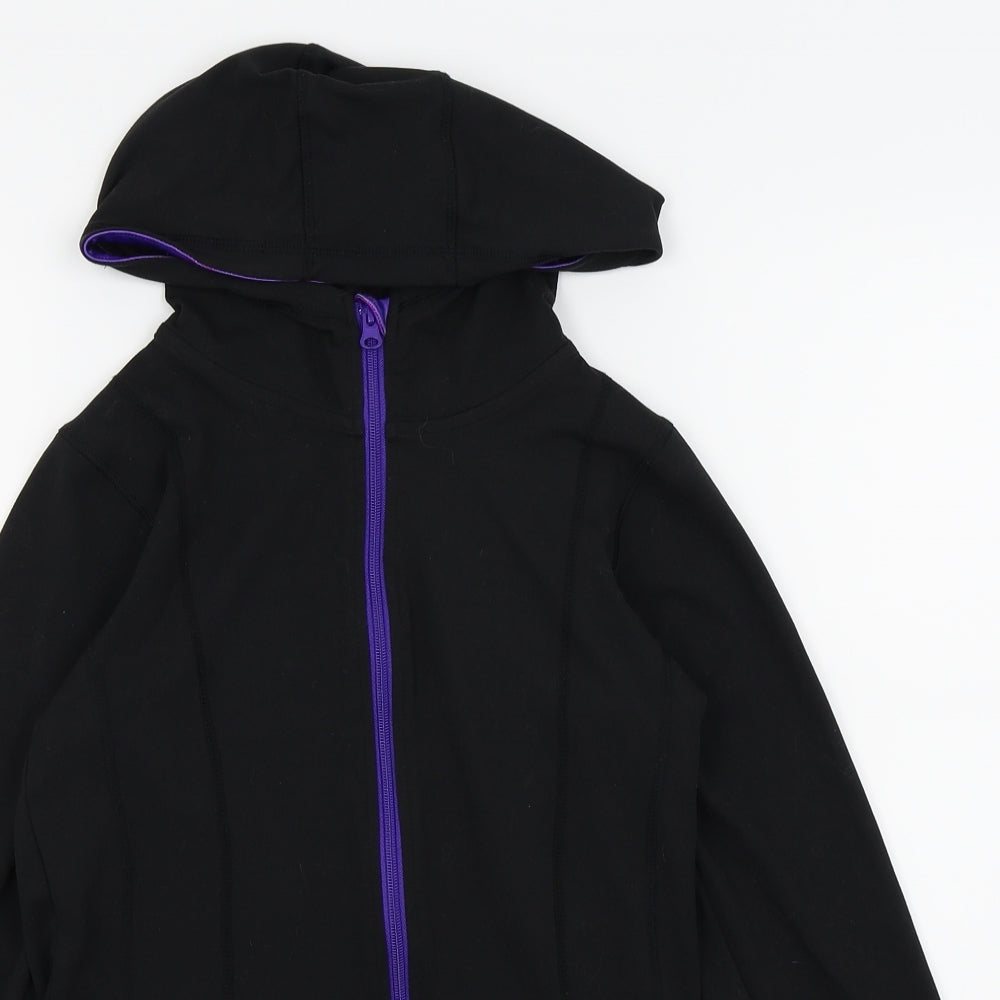 jill Womens Black   Full Zip Hoodie Size 12