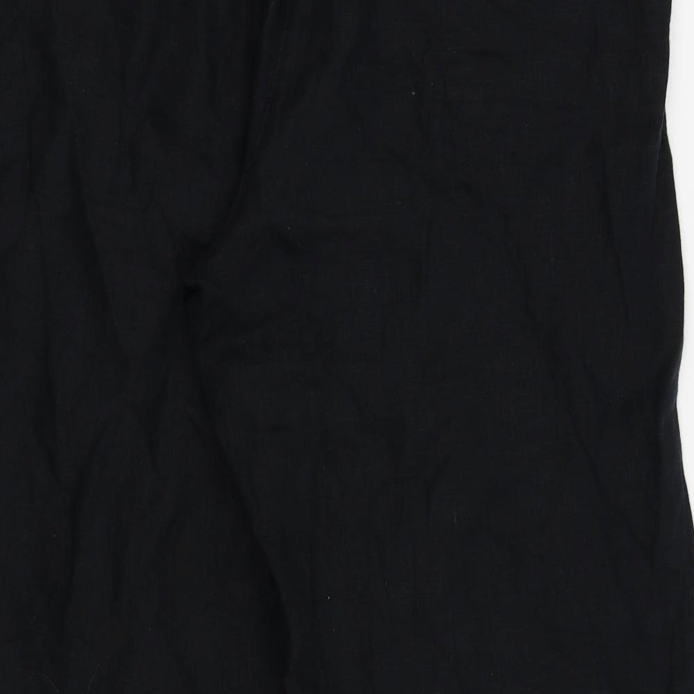 M&s Womens Black   Capri Trousers Size 14 L20 in