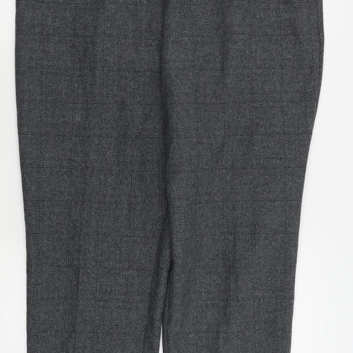 Preworn Womens Grey Check  Trousers  Size 34 in L24 in