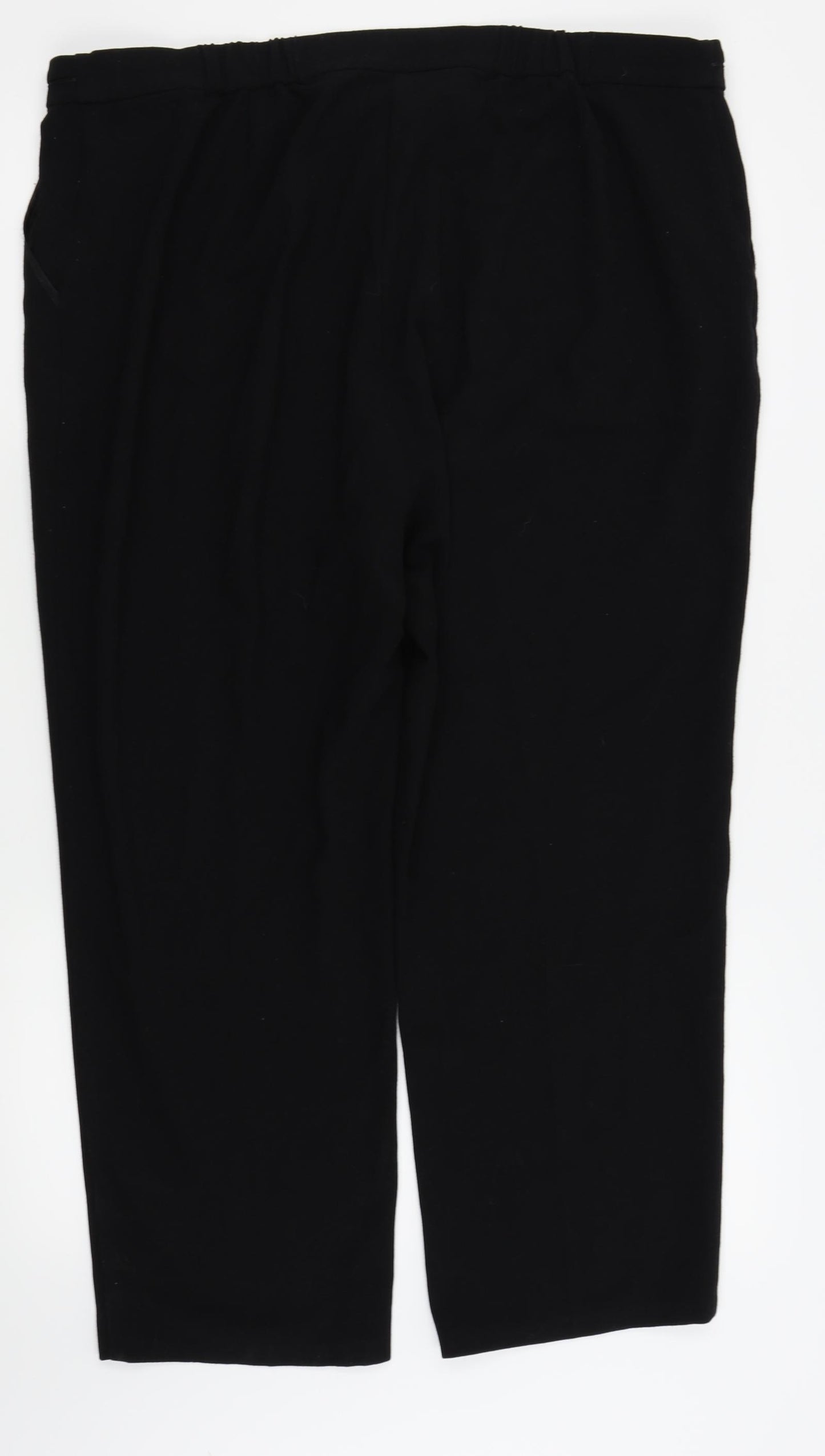 m&S Womens Black   Trousers  Size 20 L25 in