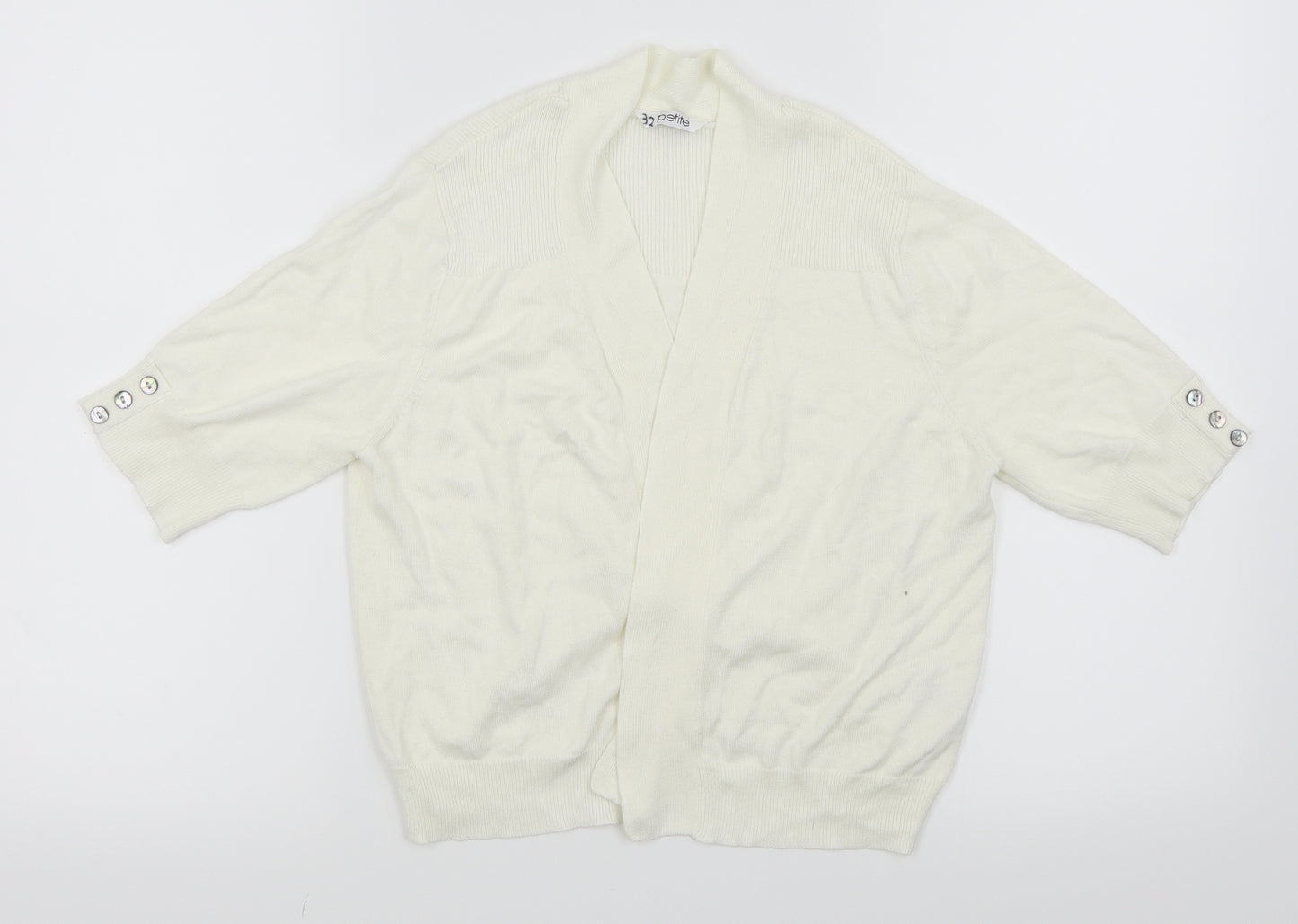 BHS Womens White   Cardigan Jumper Size 16
