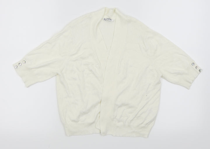 BHS Womens White   Cardigan Jumper Size 16