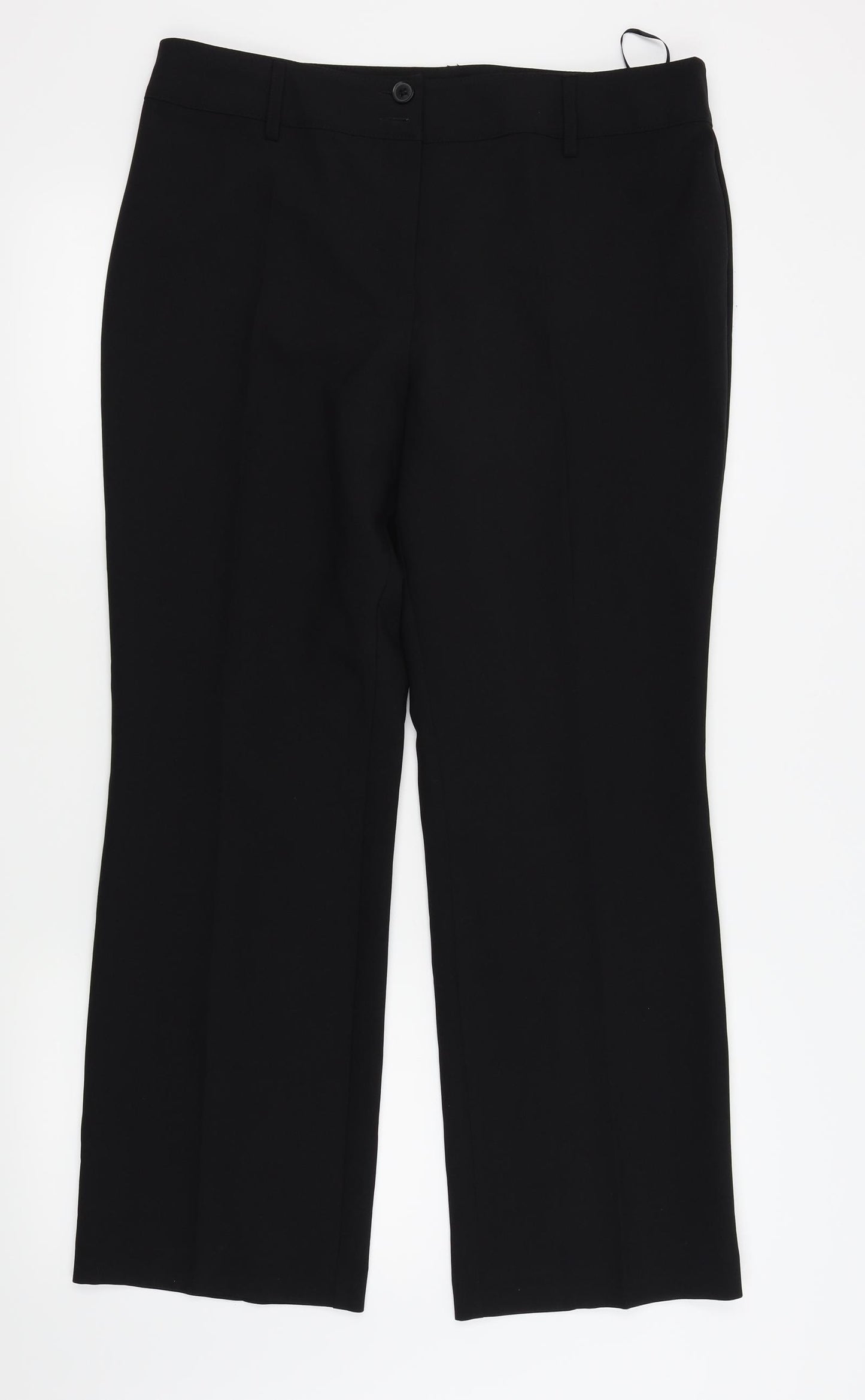 Papaya Womens Black   Trousers  Size 14 L26 in