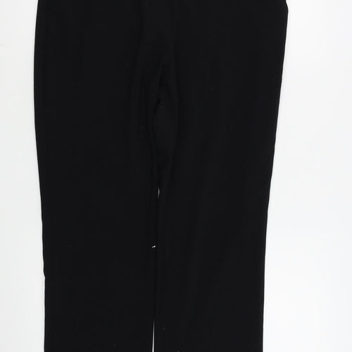 M&s Womens Black   Trousers  Size 14 L25 in