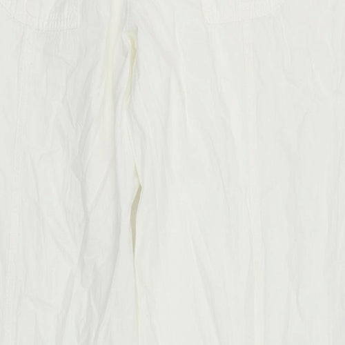 Simply Be Womens White   Trousers  Size 14 L26 in